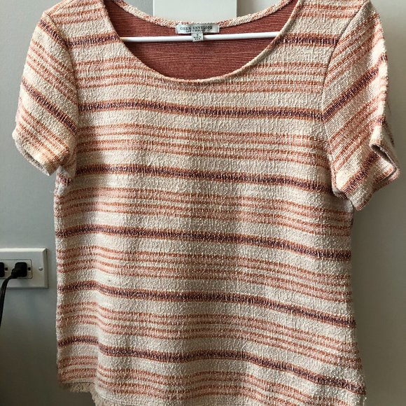 Short Sleeve Blouse w/ Fringe FREE SHIPPING - Picture 1 of 4